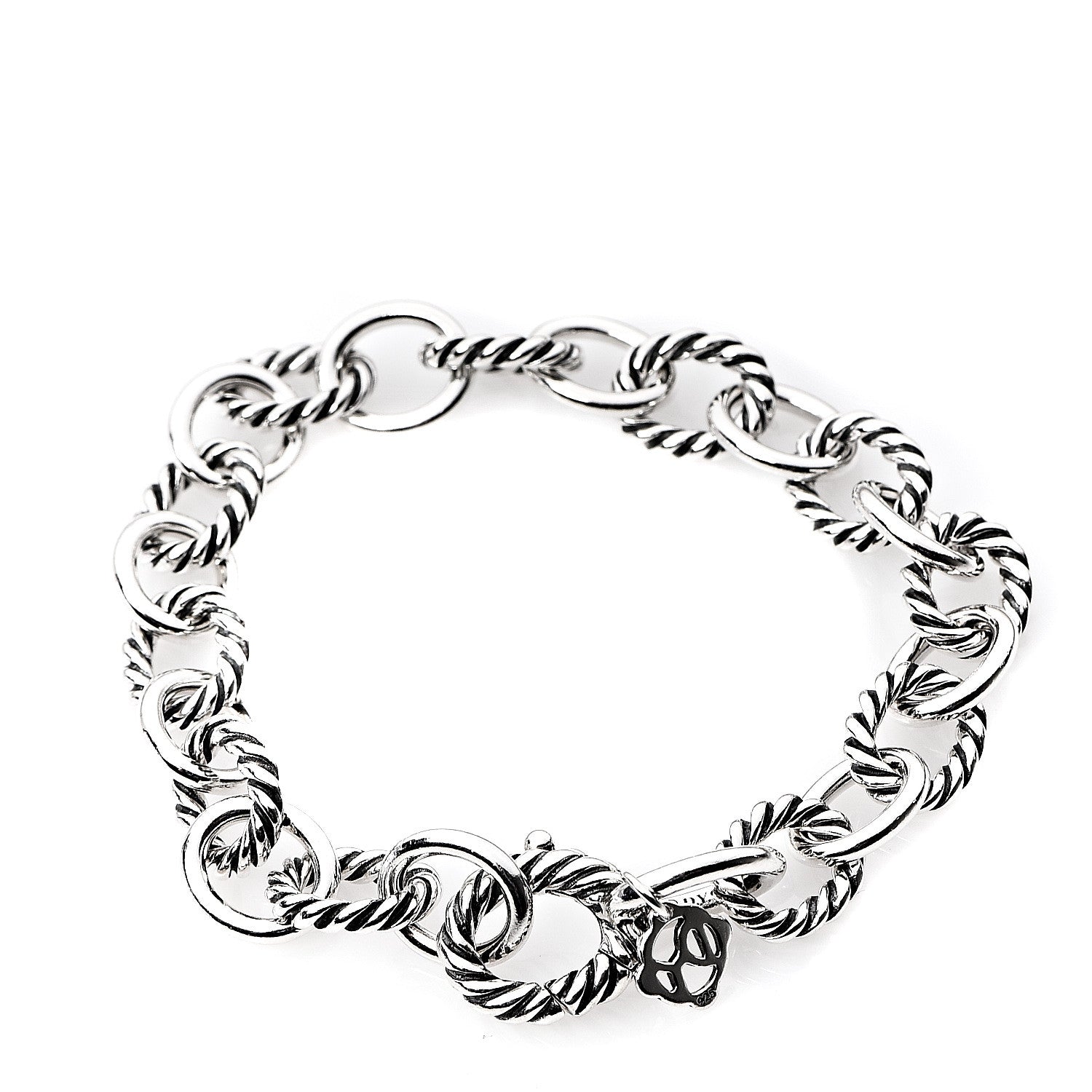 David Yurman Sterling Silver 10mm Medium Oval Link Bracelet 2 of 3
