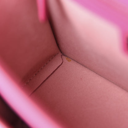 MCM Calfskin Studded Small Patricia Satchel Pink 10 of 12