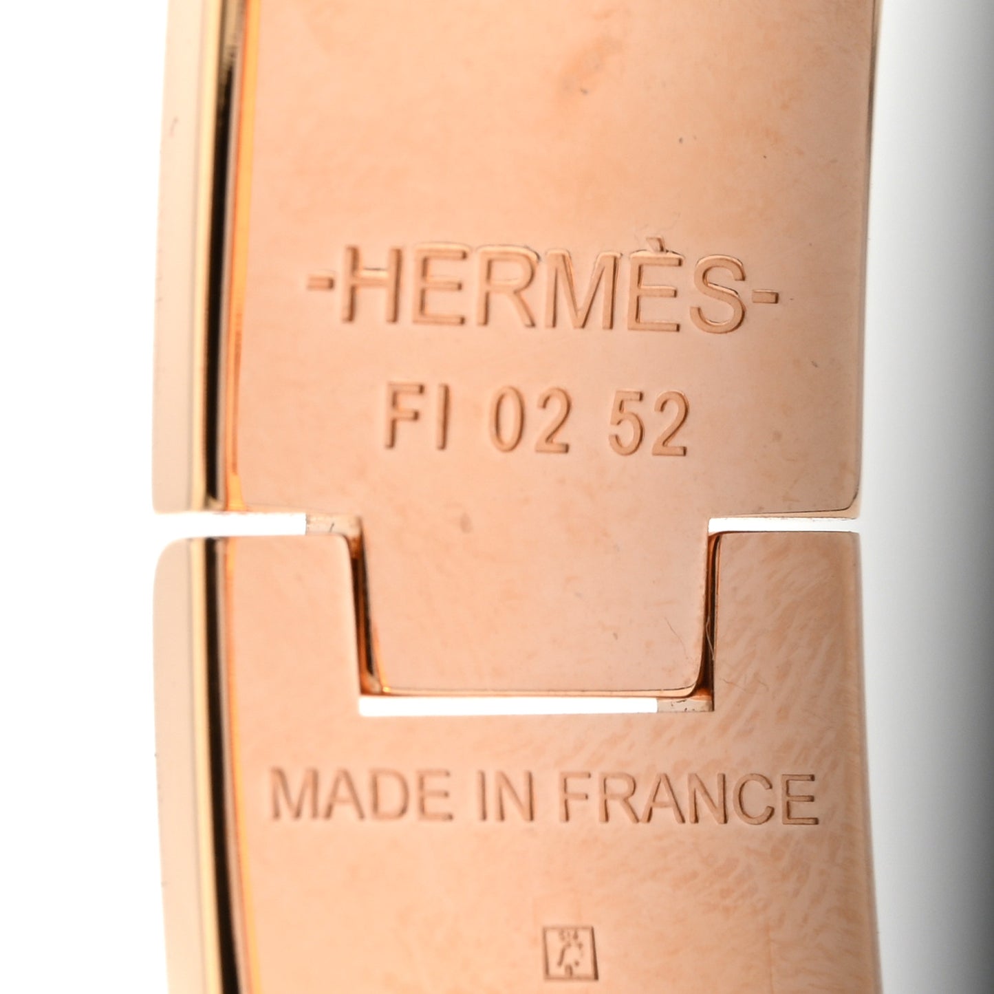 Enamel Narrow Clic Clac H Bracelet GM Marron Glace