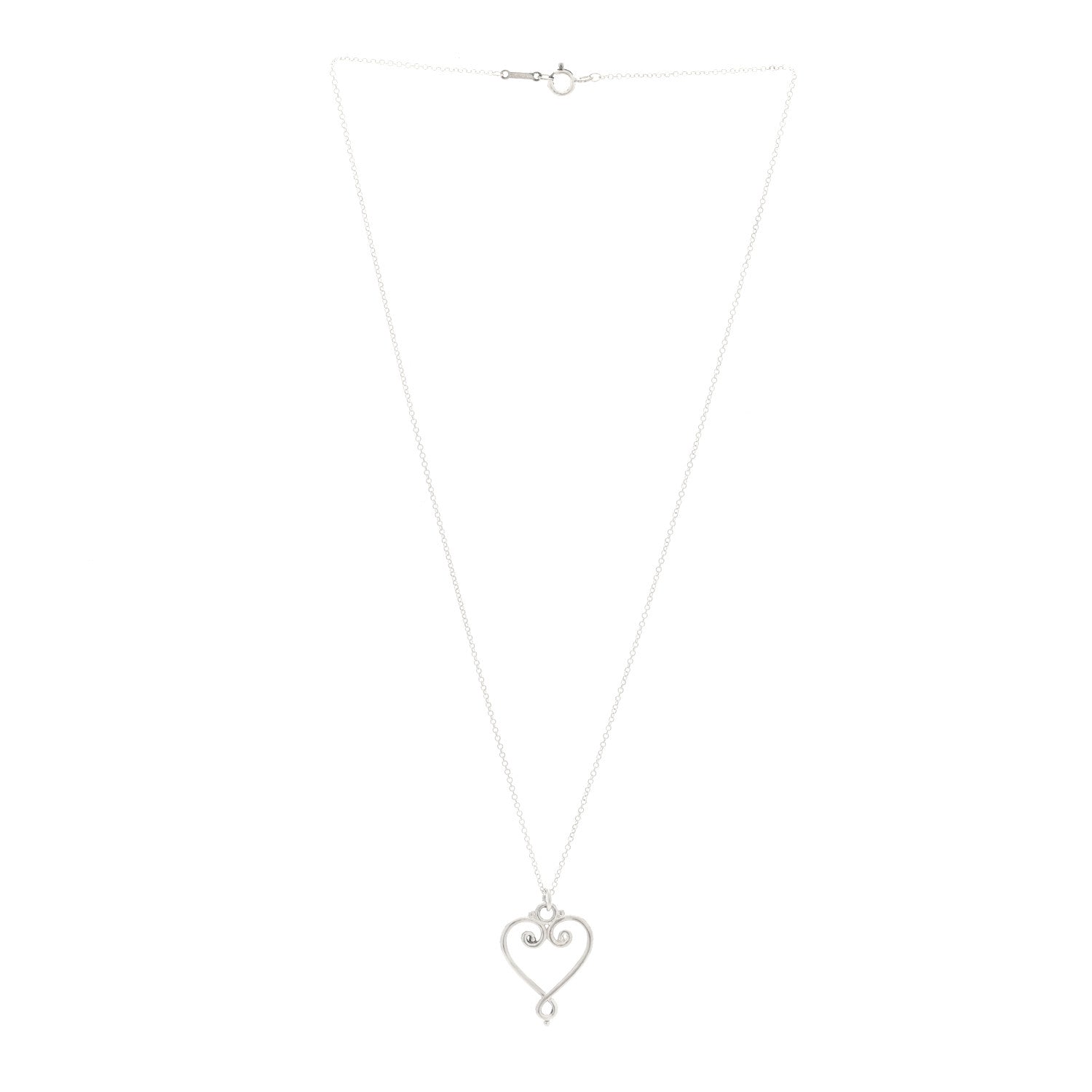 Tiffany Sterling Silver Paloma Picasso Venezia Goldoni Heart Pendant Necklace 3 of 5