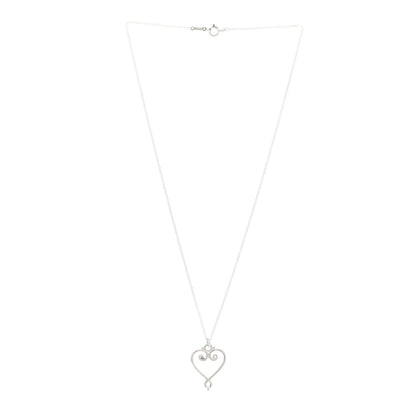 Tiffany Sterling Silver Paloma Picasso Venezia Goldoni Heart Pendant Necklace 3 of 5