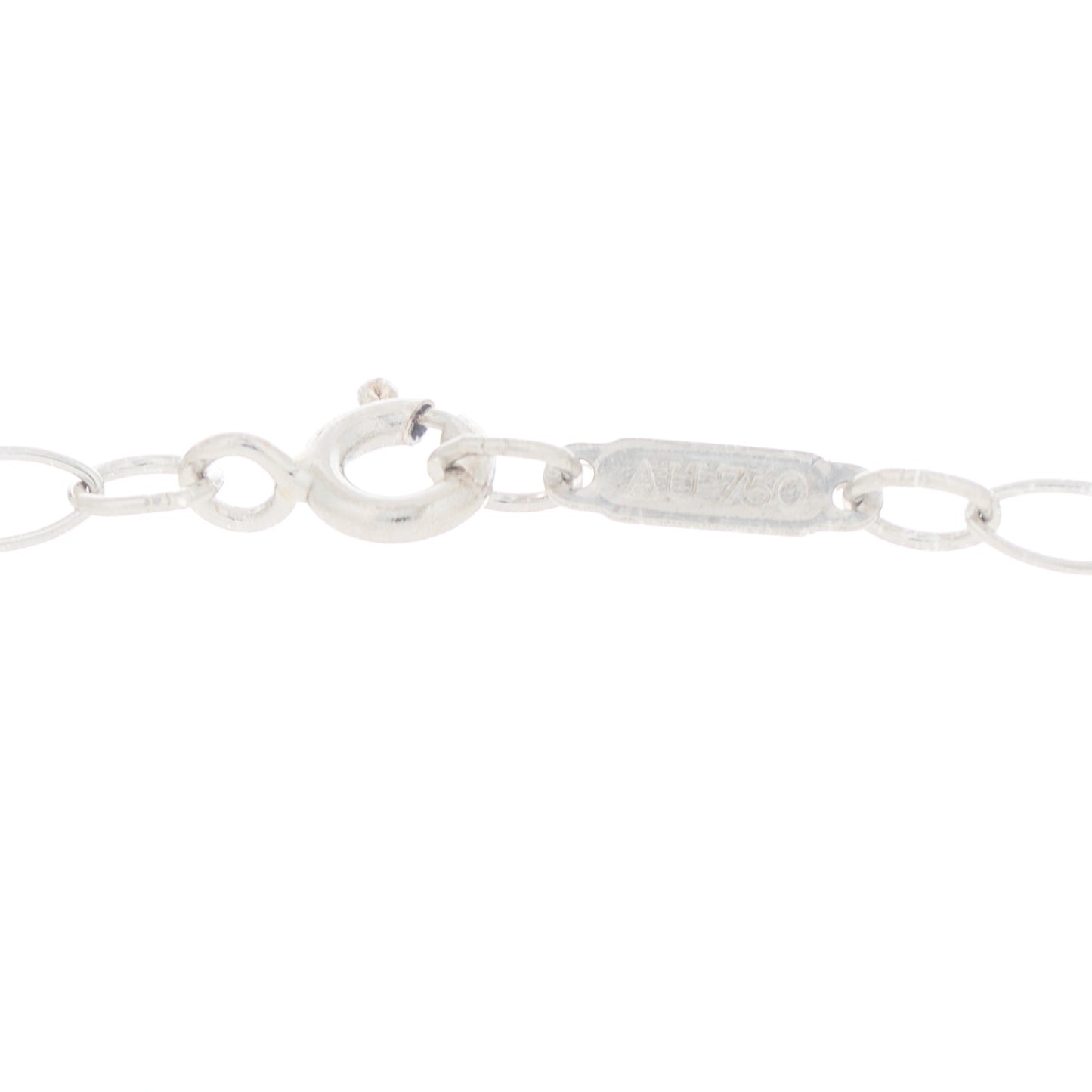 18K White Gold Oval Link Chain Necklace