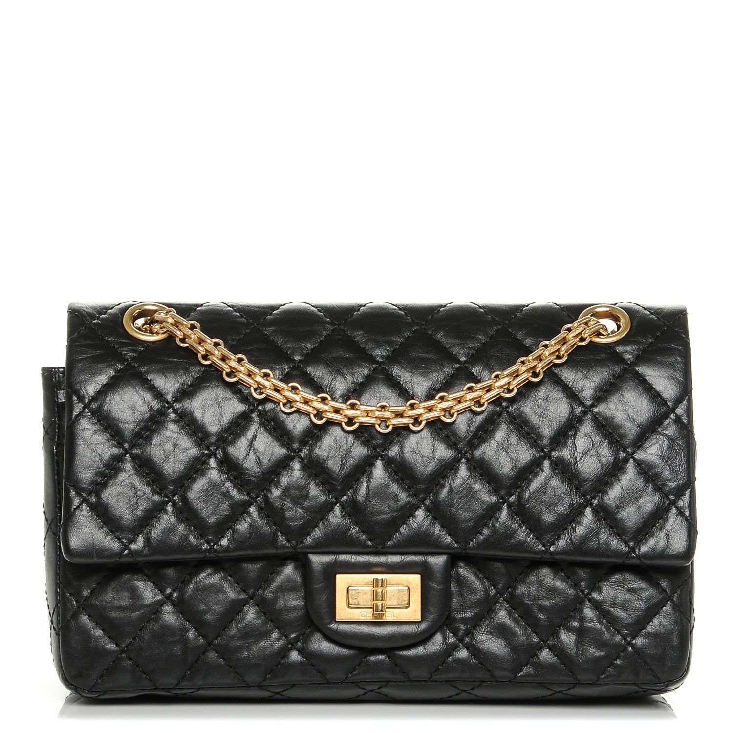 Chanel Aged Calfskin Quilted 2.55 Reissue 225 Flap Black 1 of 7