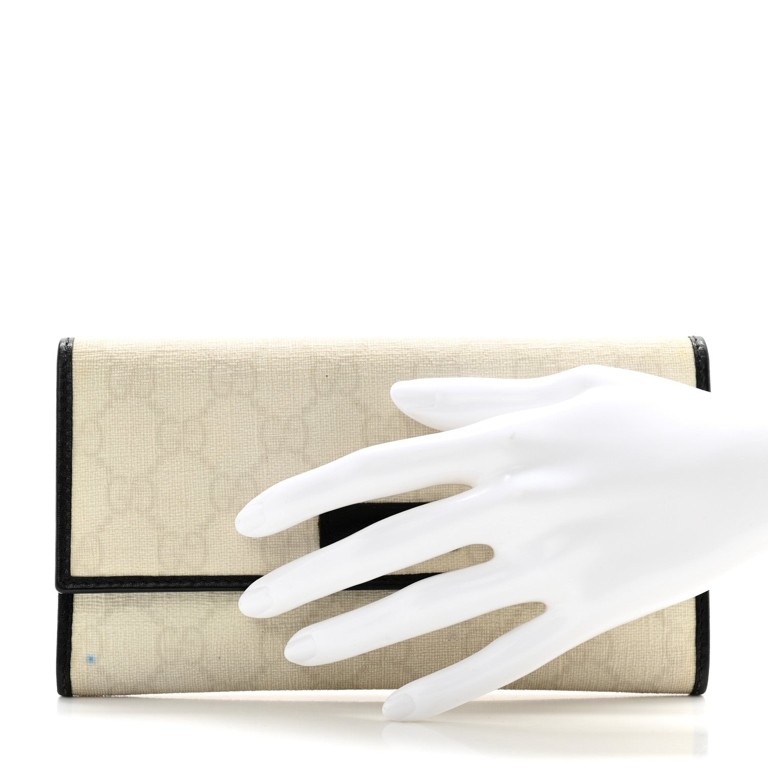 Gucci GG Plus Monogram Joy Continental Flap Wallet White Black 2 of 12