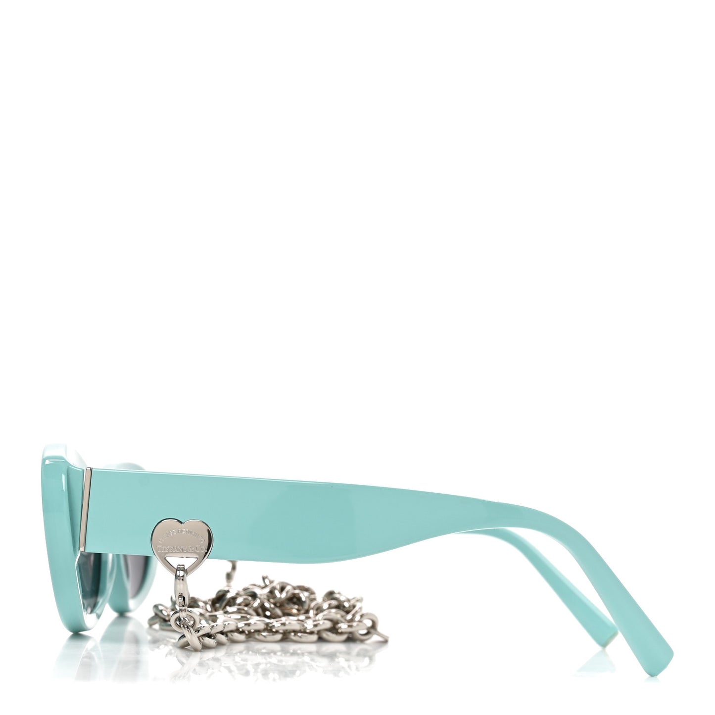 Acetate Return to Tiffany Oval Sunglasses TF 4221 Tiffany Blue Dark Gray