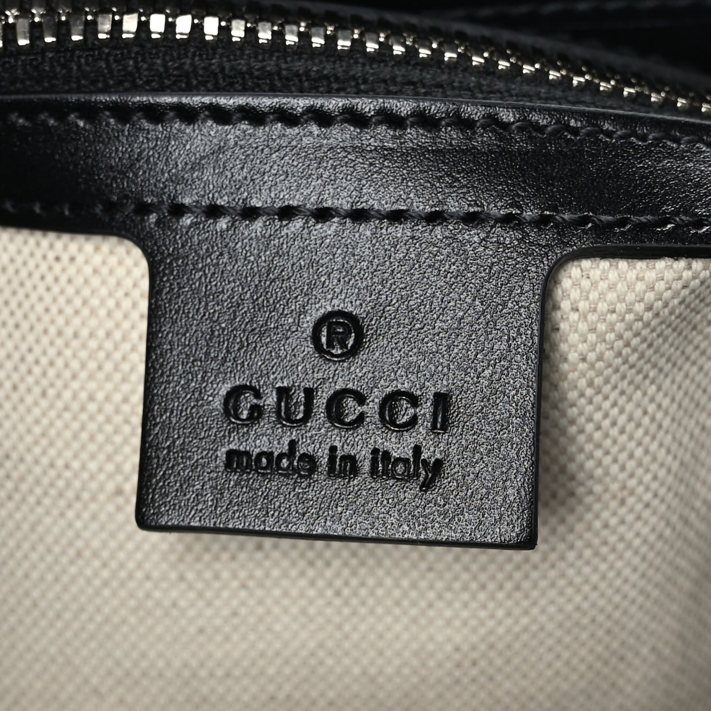 Calfskin GG Tennis Embossed Tote Bag Black