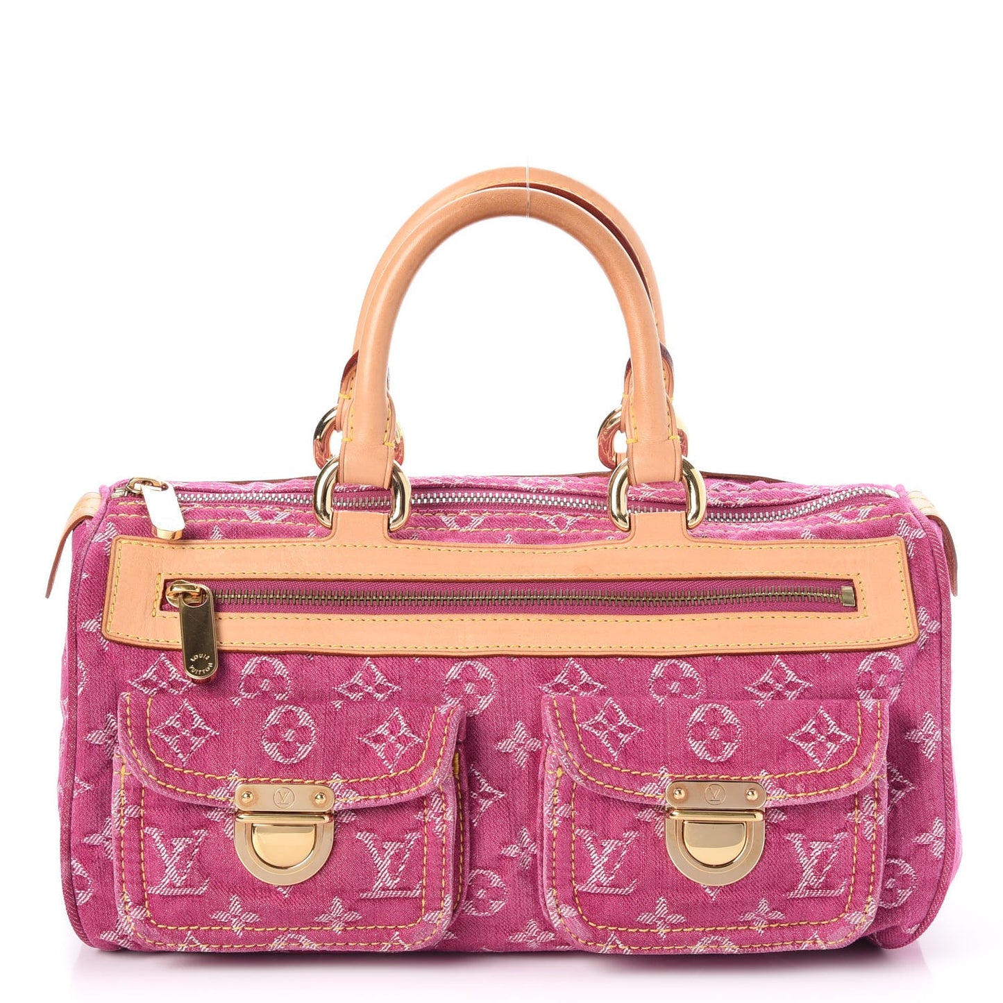 Monogram Denim Neo Speedy Fuchsia
