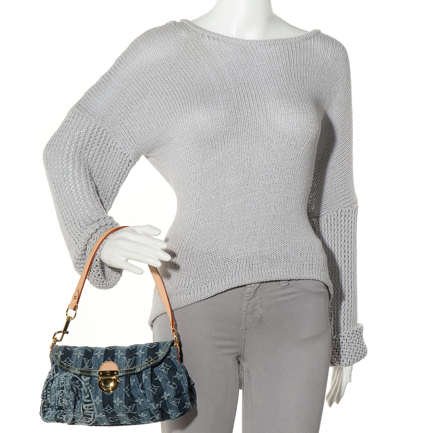 Louis Vuitton Denim Raye Mini Pleaty 2 of 8