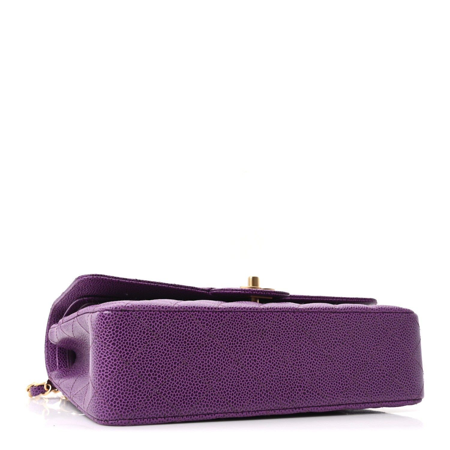 Chanel Caviar Quilted Medium Double Flap Purple 4 of 10