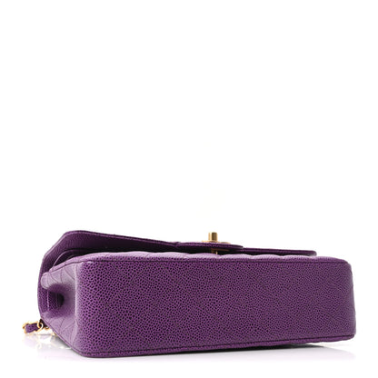 Chanel Caviar Quilted Medium Double Flap Purple 4 of 10