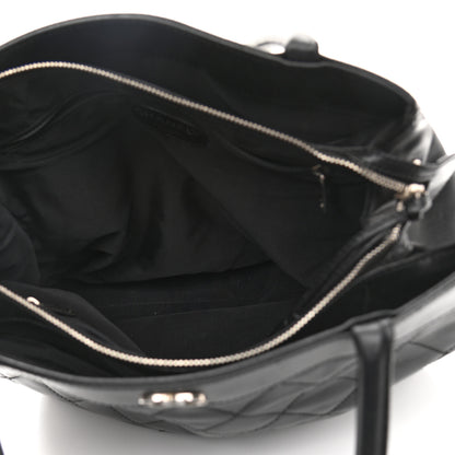 Chanel Lambskin Quilted Shopping Tote Black 5 of 14