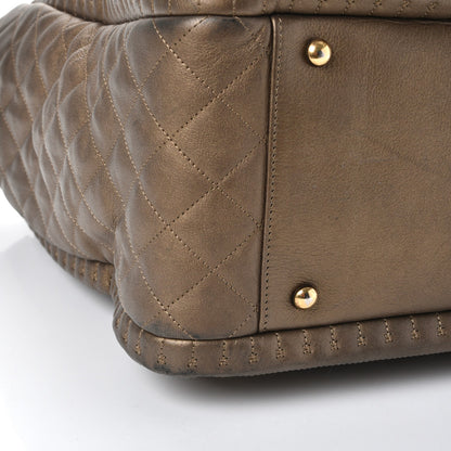 Chanel Metallic Calfskin Quilted Large Istanbul Tote Gold 9 of 12