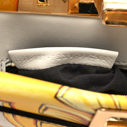Fendi X VERSACE Vitello Seta Nappa Fendace FF Baroque Mini Peekaboo Iconic Satchel White Ice Gold 8 of 12