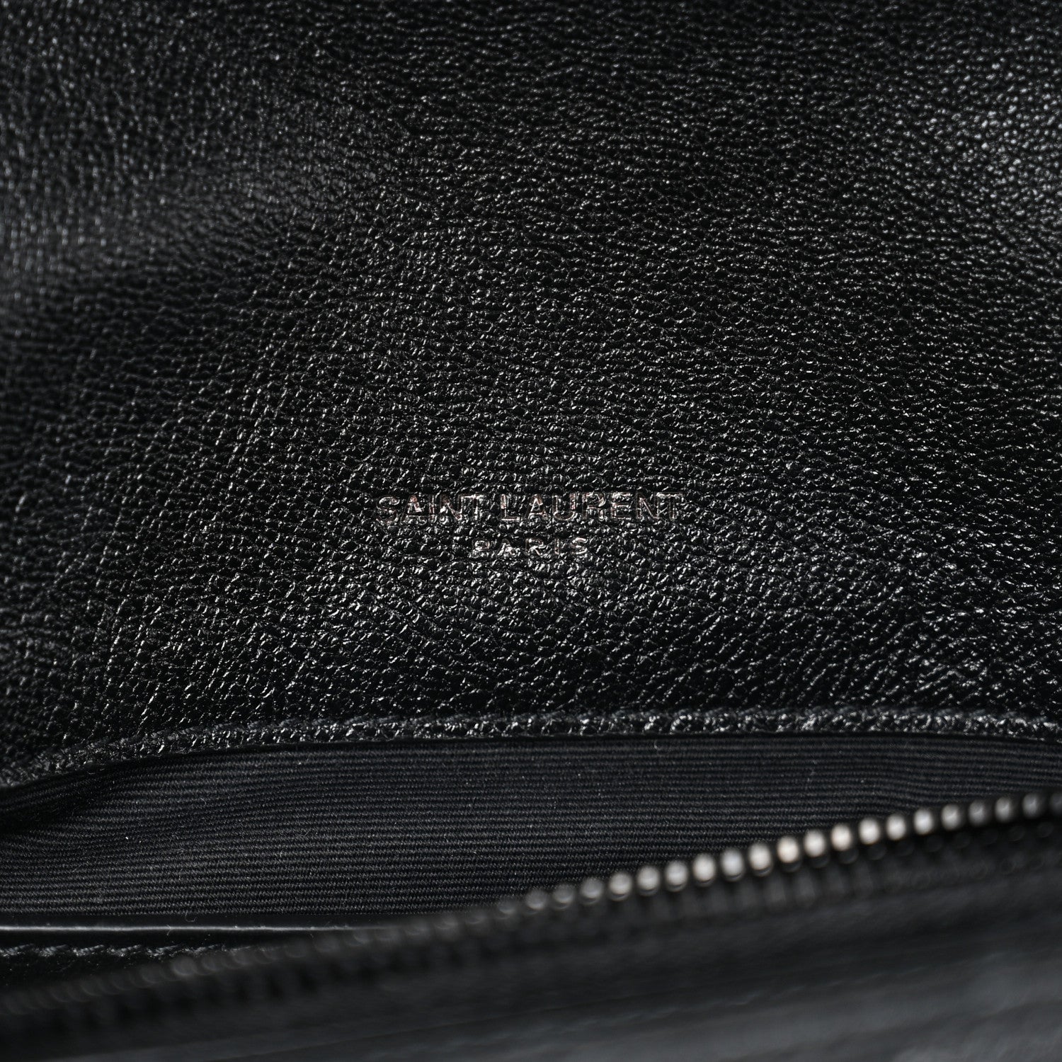 Saint Laurent Sheepskin Matelasse Chevron Monogram Monochrome Medium College Bag Black 7 of 14
