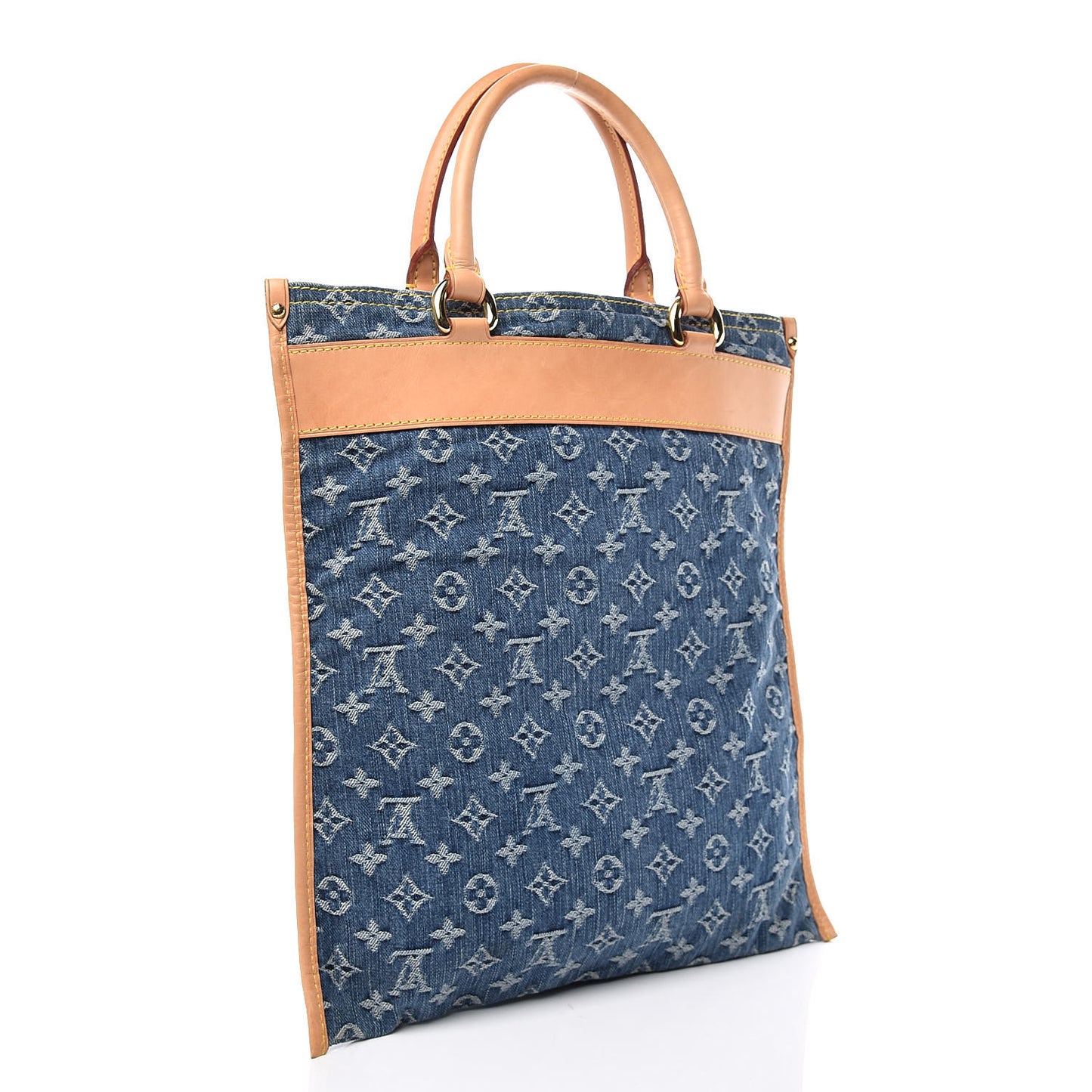 Monogram Denim Sac Plat Blue