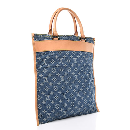 Louis Vuitton Monogram Denim Sac Plat Blue 3 of 10