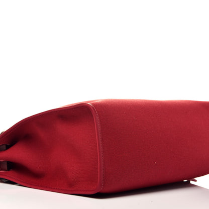 Hermes Military Toile Vache Hunter Herbag Zip 31 PM Rouge Grenat 7 of 8