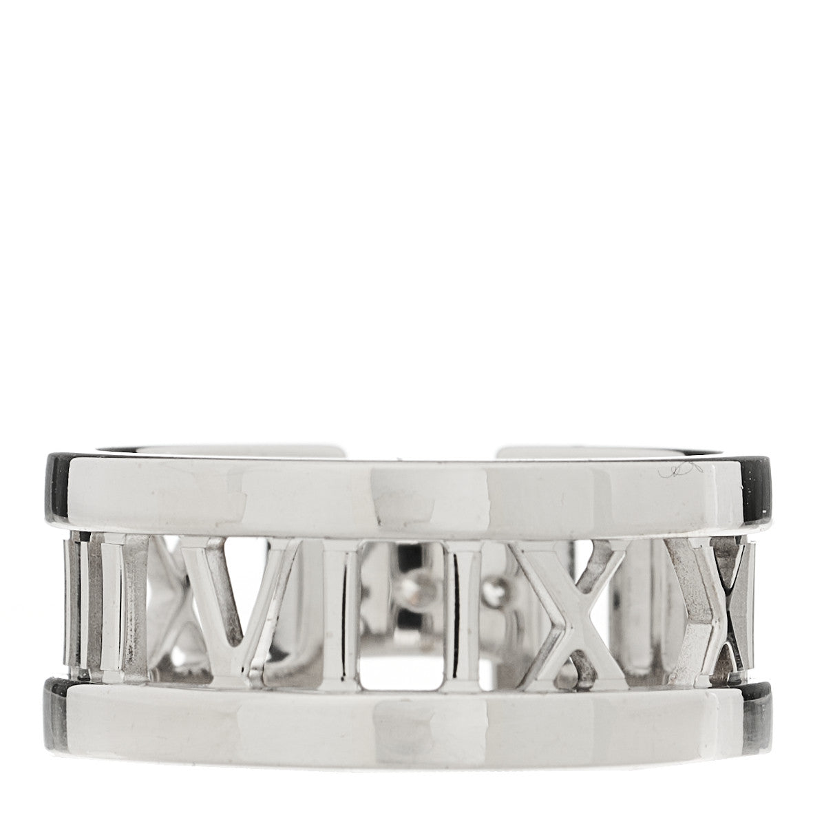 Tiffany 18K White Gold Diamond Open Atlas Ring 53 6.5 3 of 4