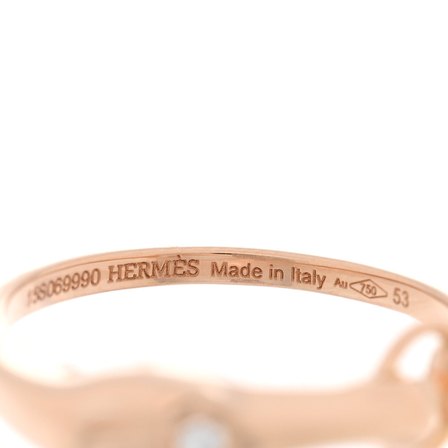 18K Rose Gold Diamond TPM Galop Ring 53 6.5