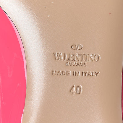 Valentino Garavani Patent Nappa Rockstud Ballerina Flats 40 Peony Poudre 6 of 9