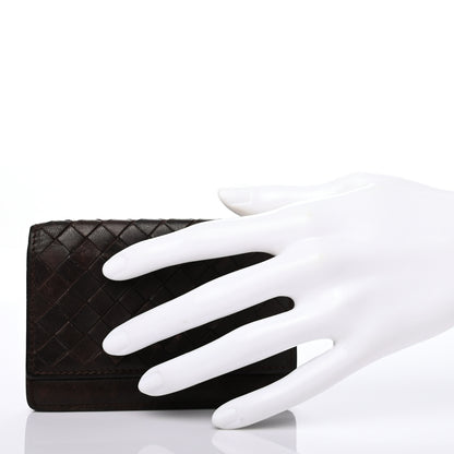 Bottega Veneta Nappa Intrecciato Card Holder Ebano 2 of 9