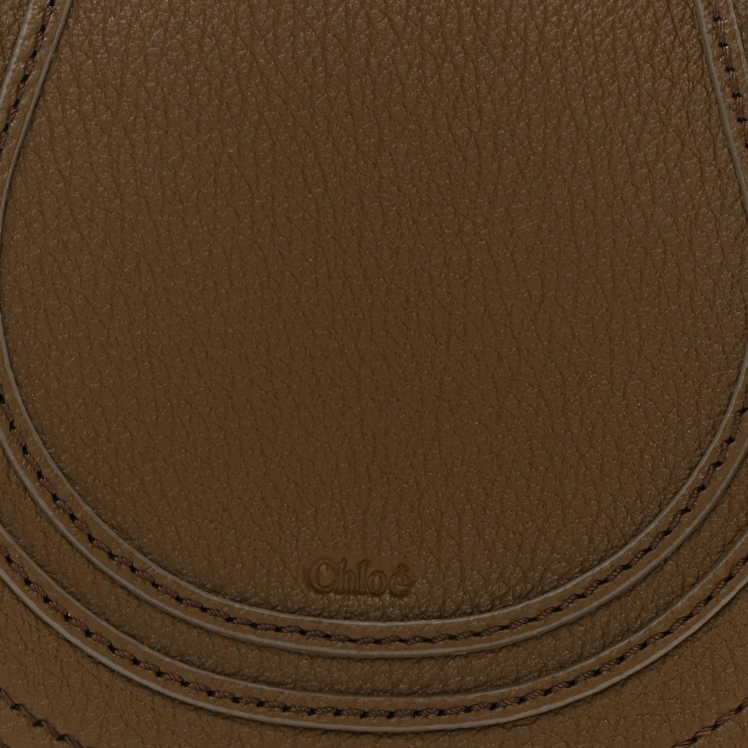 Chloe Grained Calfskin Small Marcie Saddle Bag Dark Khaki 8 of 10