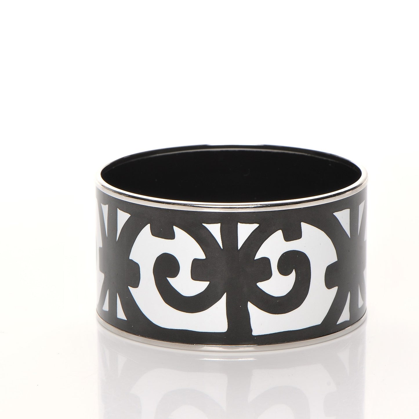 Enamel Printed Extra Wide Balcons du Guadalquivir Bracelet 70 Black
