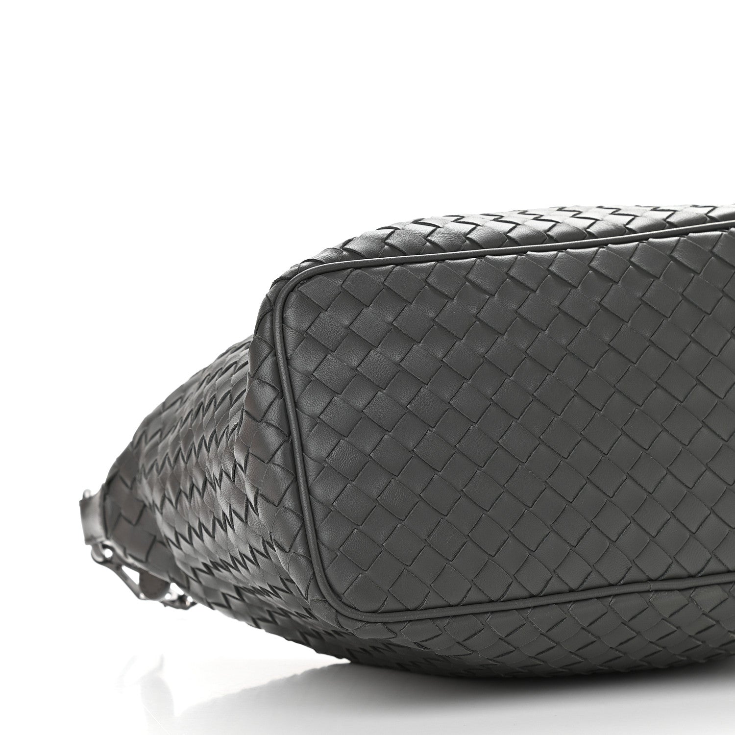 Bottega Veneta Nappa Intrecciato Shoulder Bag Light Grey 9 of 10