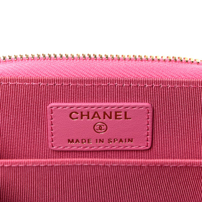 Chanel Caviar Quilted Zip Coin Purse Pink 5 of 6