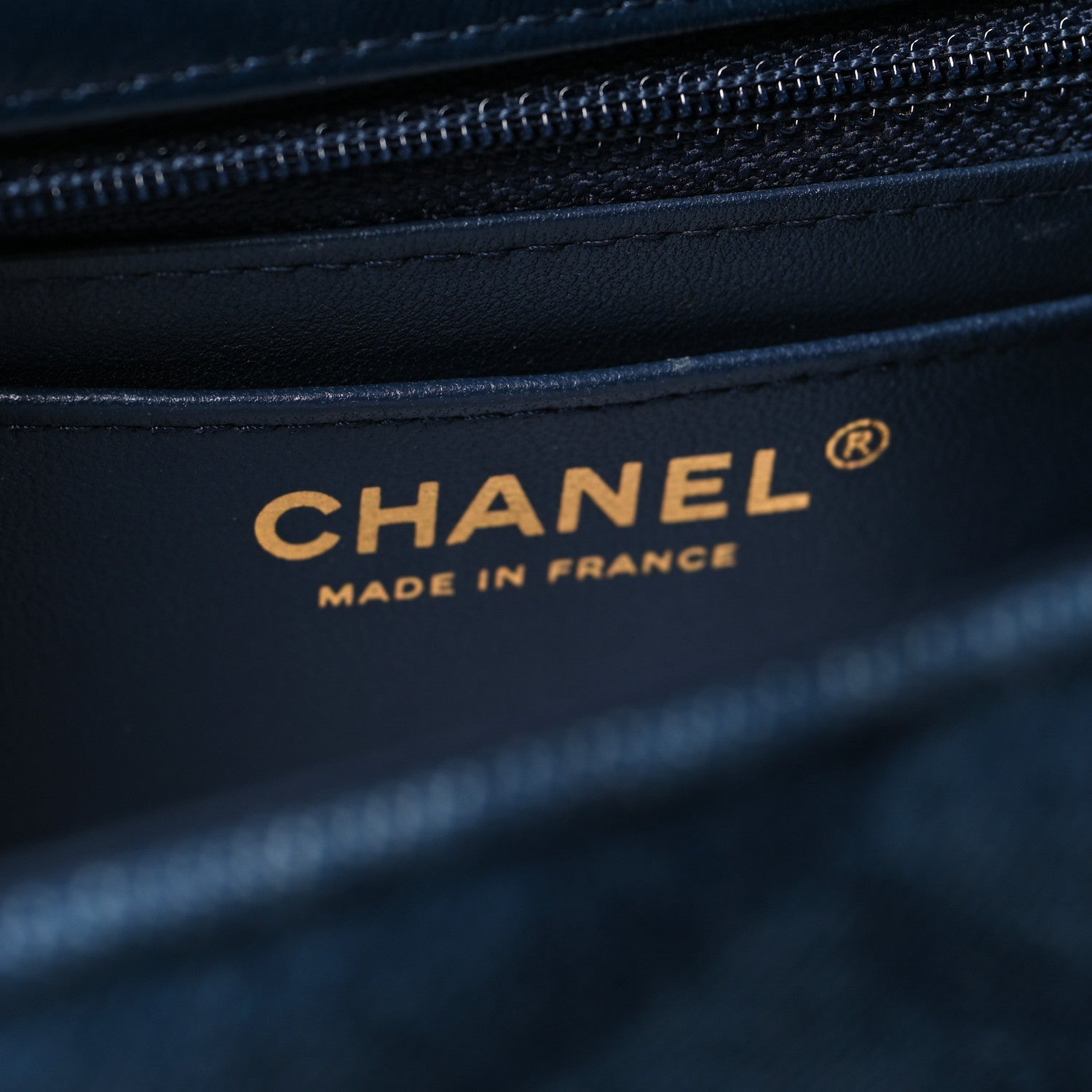 Chanel Printed Denim Quilted Mini Rectangular Flap Dark Blue 6 of 12
