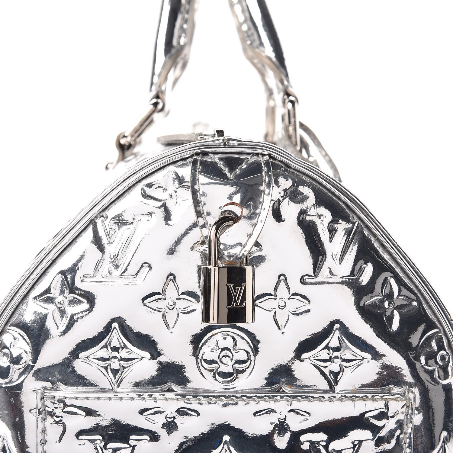 Louis Vuitton Monogram Miroir Speedy 35 Silver 16 of 20