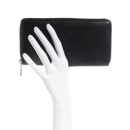 Saint Laurent Chevre Belle De Jour Zip Around Wallet Black 2 of 8