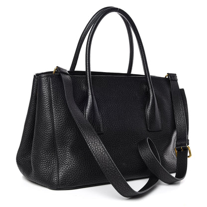 Prada Vitello Daino Tote Black 3 of 9