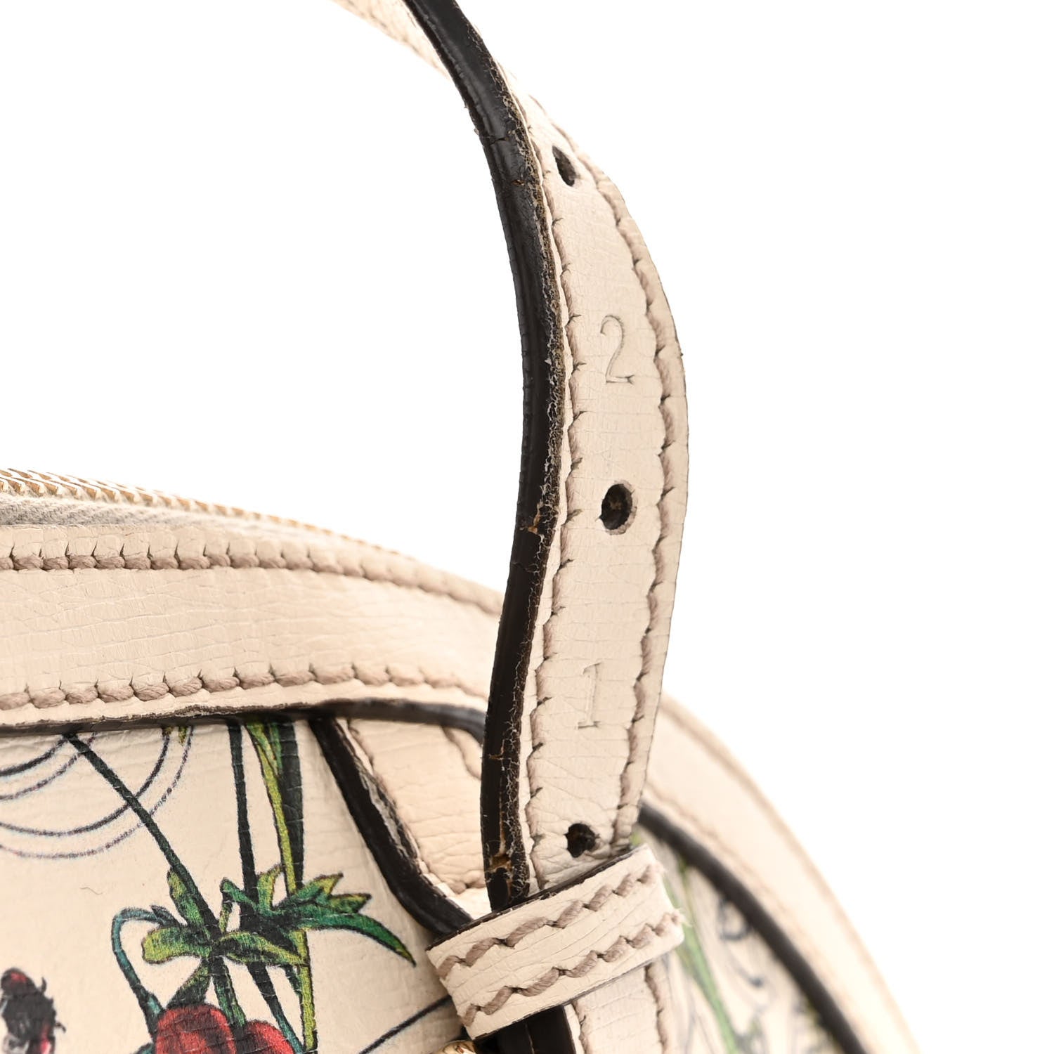 Gucci Canvas Flora Infinity Medium Nice Top Handle Dome Bag White 20 of 22