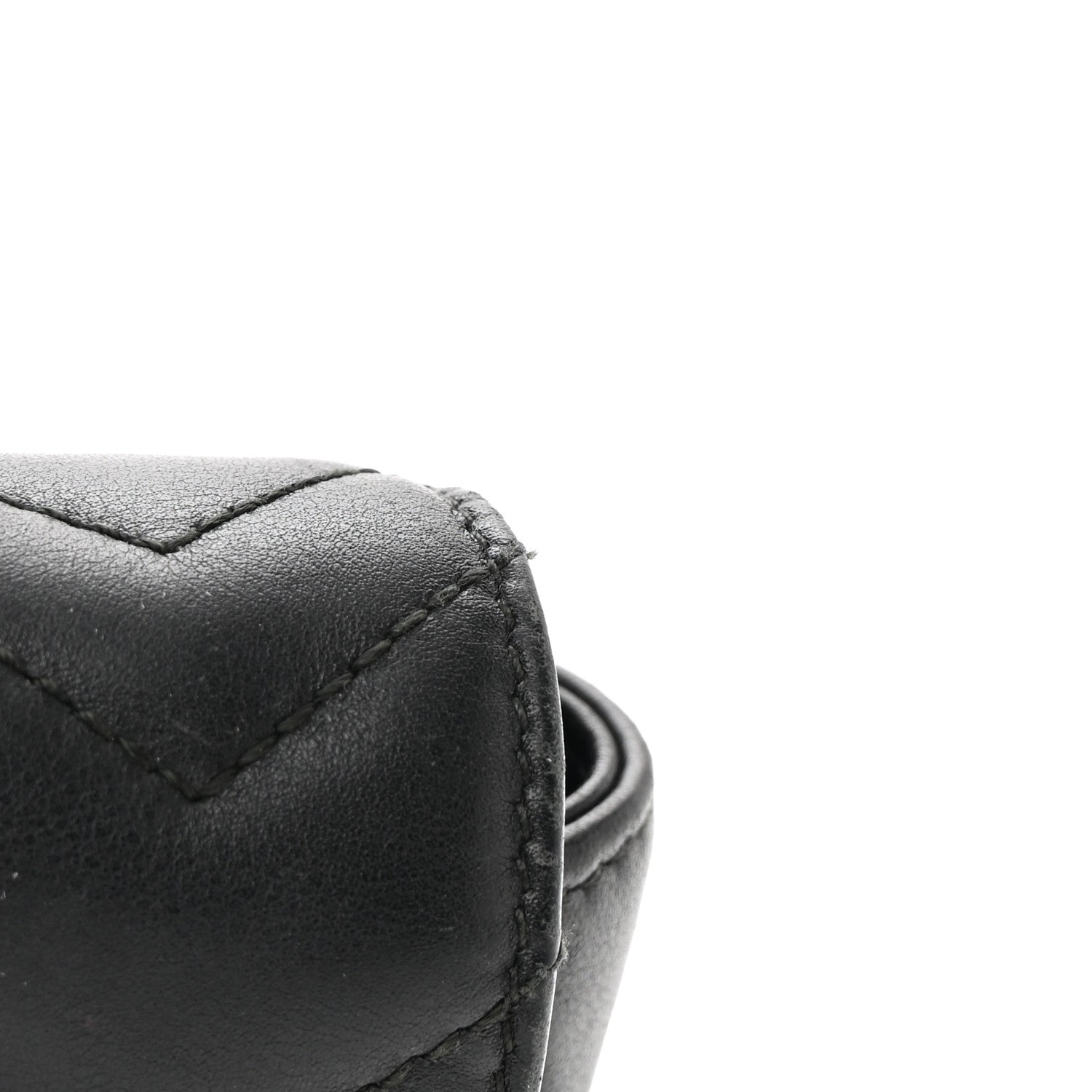 Gucci Calfskin Matelasse Super Mini GG Marmont Shoulder Bag Black 12 of 12