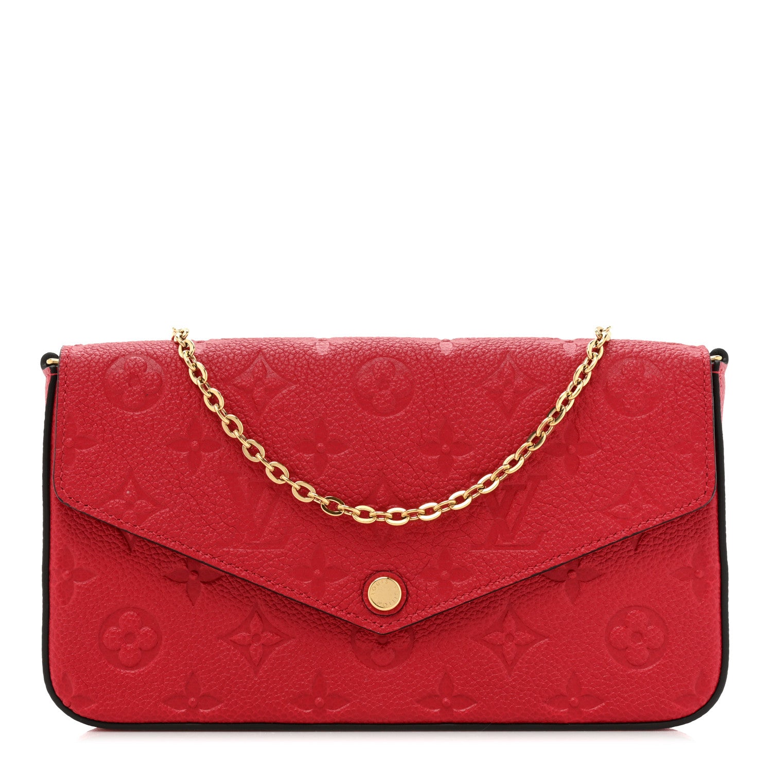 Louis Vuitton Empreinte Pochette Felicie Chain Wallet Scarlet 3 of 13