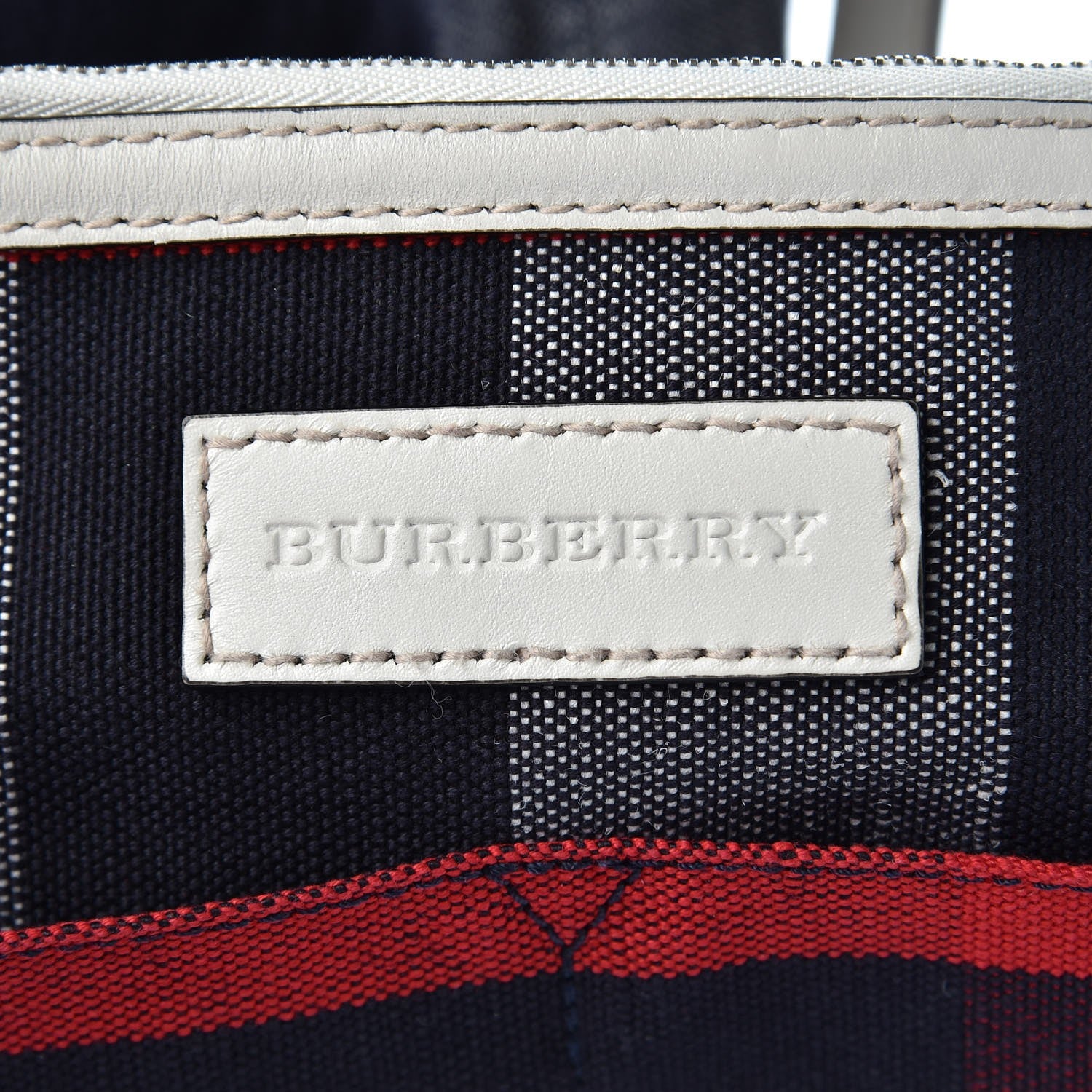 Burberry Canvas Mega Check Medium Ashby Hobo White 7 of 9