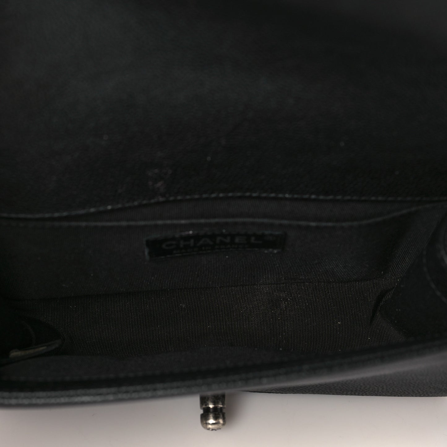 Caviar Quilted Small Boy Flap Black