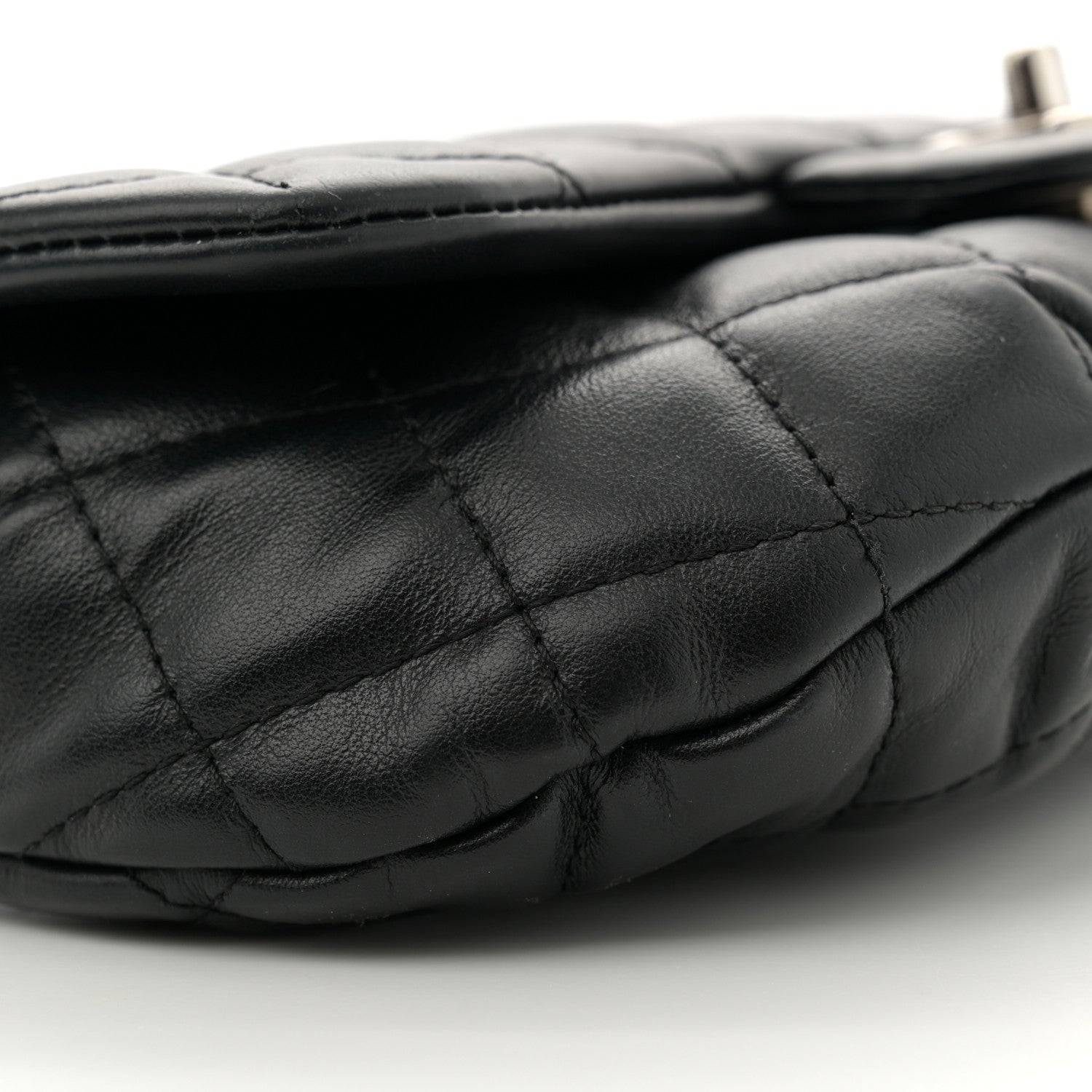 Chanel Calfskin Quilted CC Uniform Flap Belt Bag Black 9 of 12