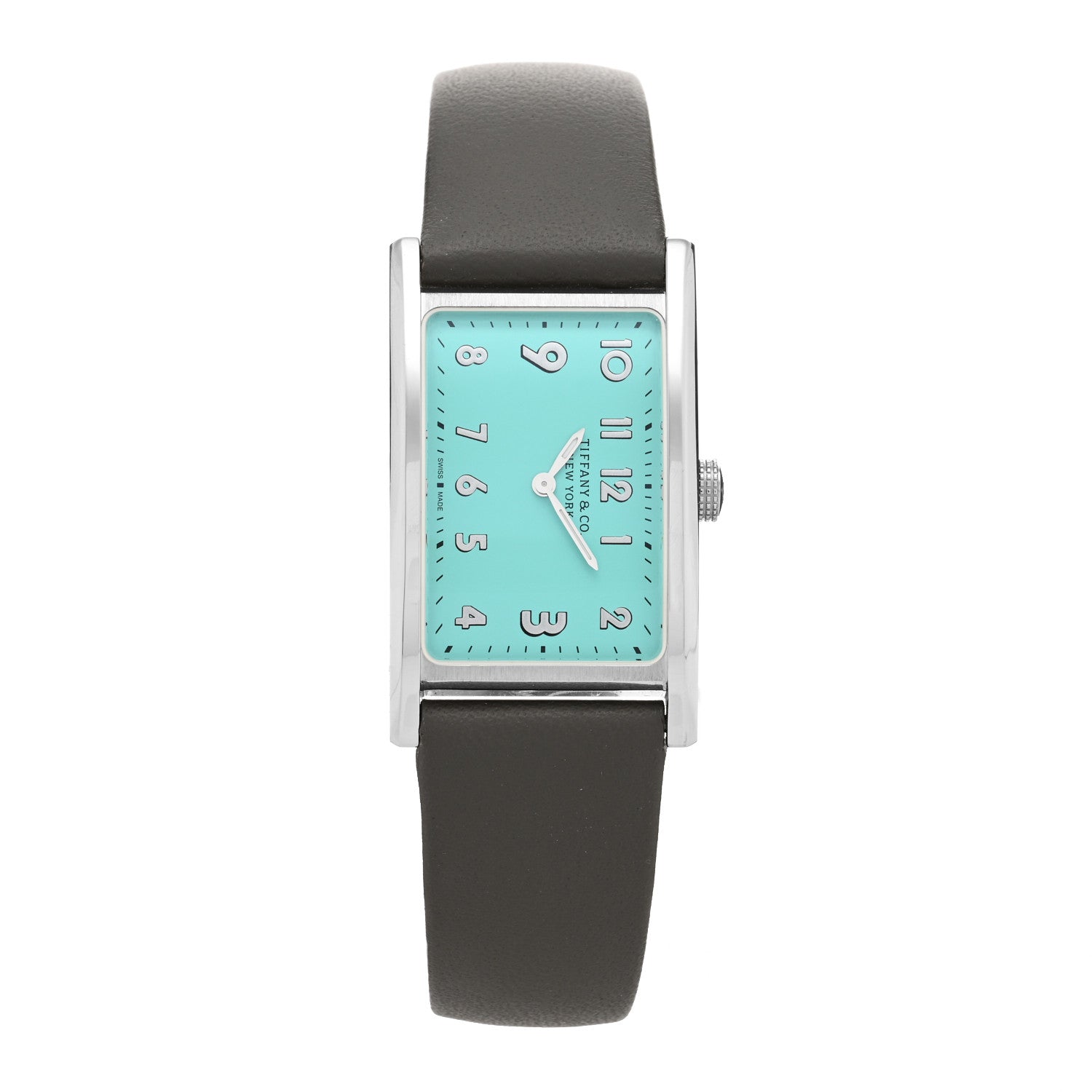 Tiffany Stainless Steel Calfskin 22mm East West Quartz Watch Tiffany Blue 1 of 4
