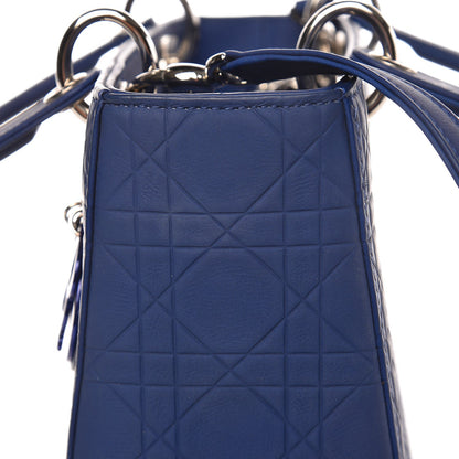 Christian Dior Lambskin Cannage Medium Lady Dior Blue 7 of 15
