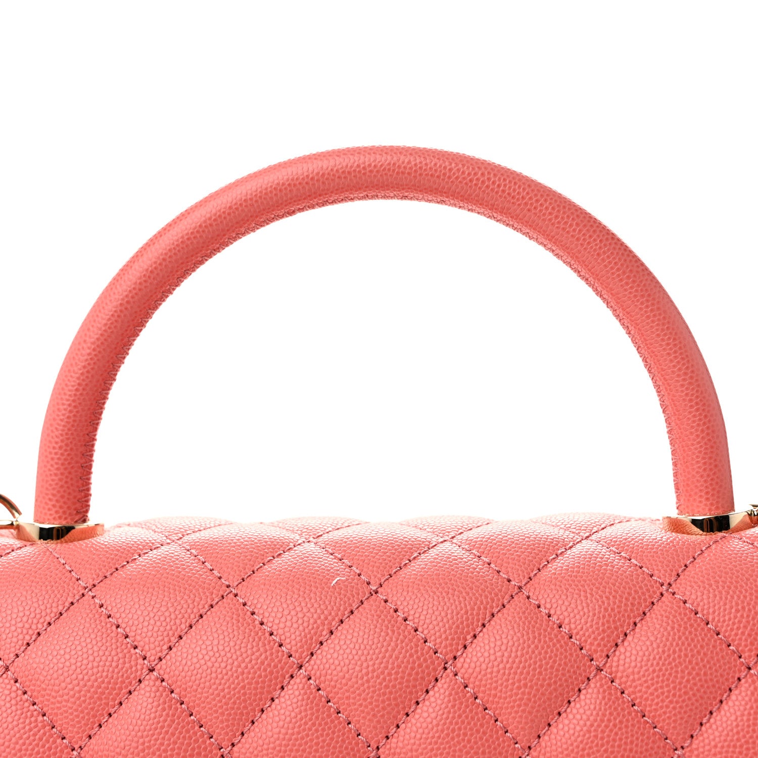 Chanel Caviar Quilted Small Coco Handle Flap Pink 7 of 9
