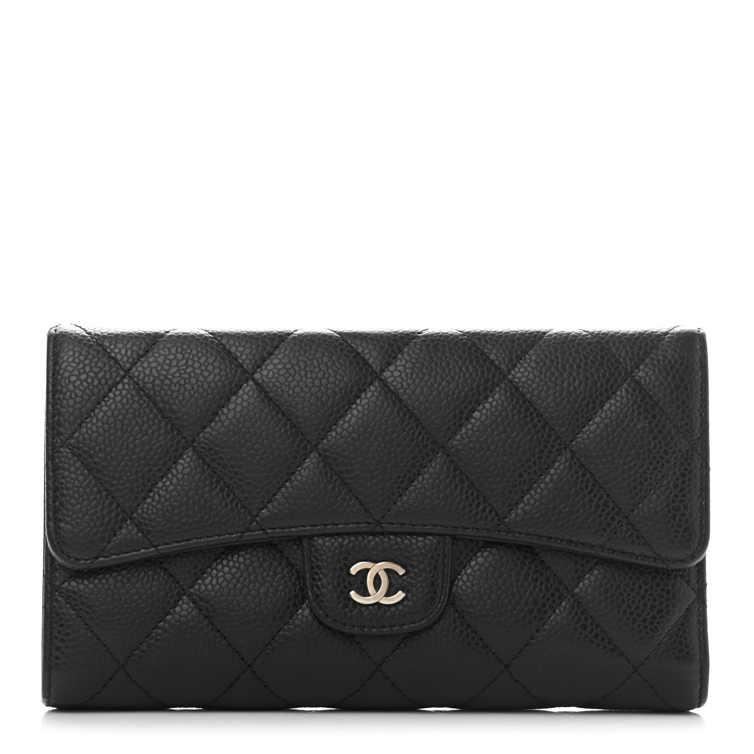 Chanel Caviar Quilted Long Flap Wallet Black 1 of 10