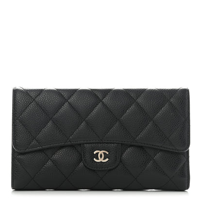 Chanel Caviar Quilted Long Flap Wallet Black 1 of 10