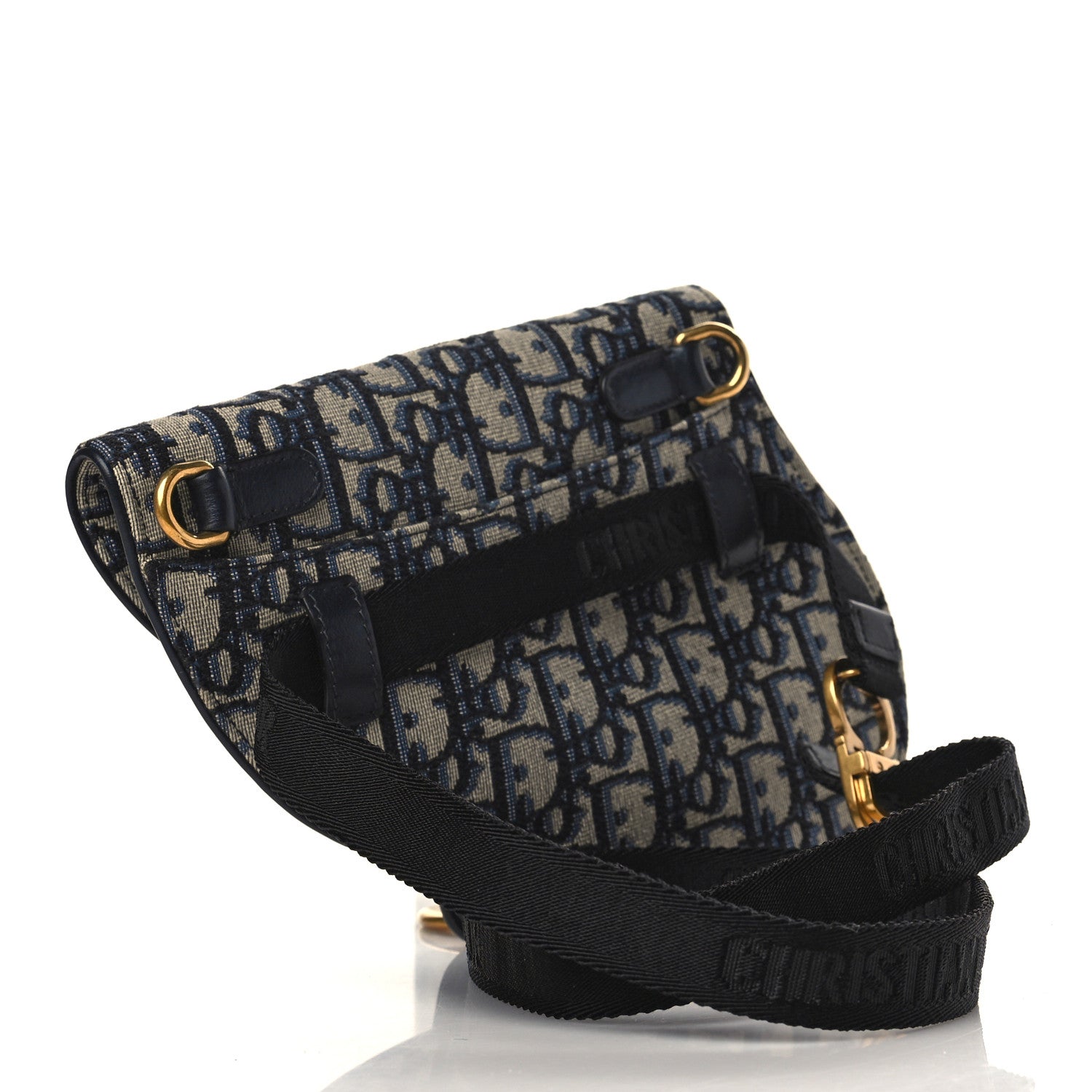 Christian Dior Oblique Saddle Belt Pouch Blue 2 of 7