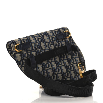 Christian Dior Oblique Saddle Belt Pouch Blue 2 of 7