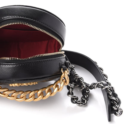 Chanel Lambskin Quilted 19 Round Clutch With Chain Black 5 of 10