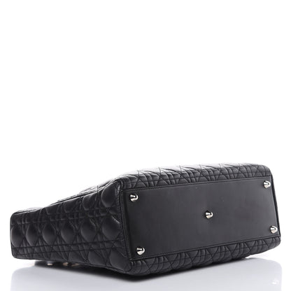 Christian Dior Lambskin Cannage Large Lady Dior Black 4 of 17