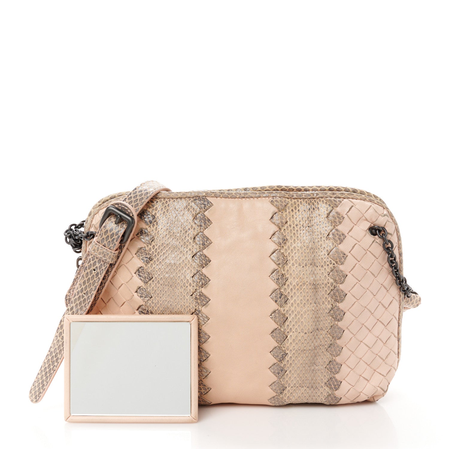 Bottega Veneta Nappa Intrecciato Ayers Crossbody Pillow Messenger Flamingo 3 of 14
