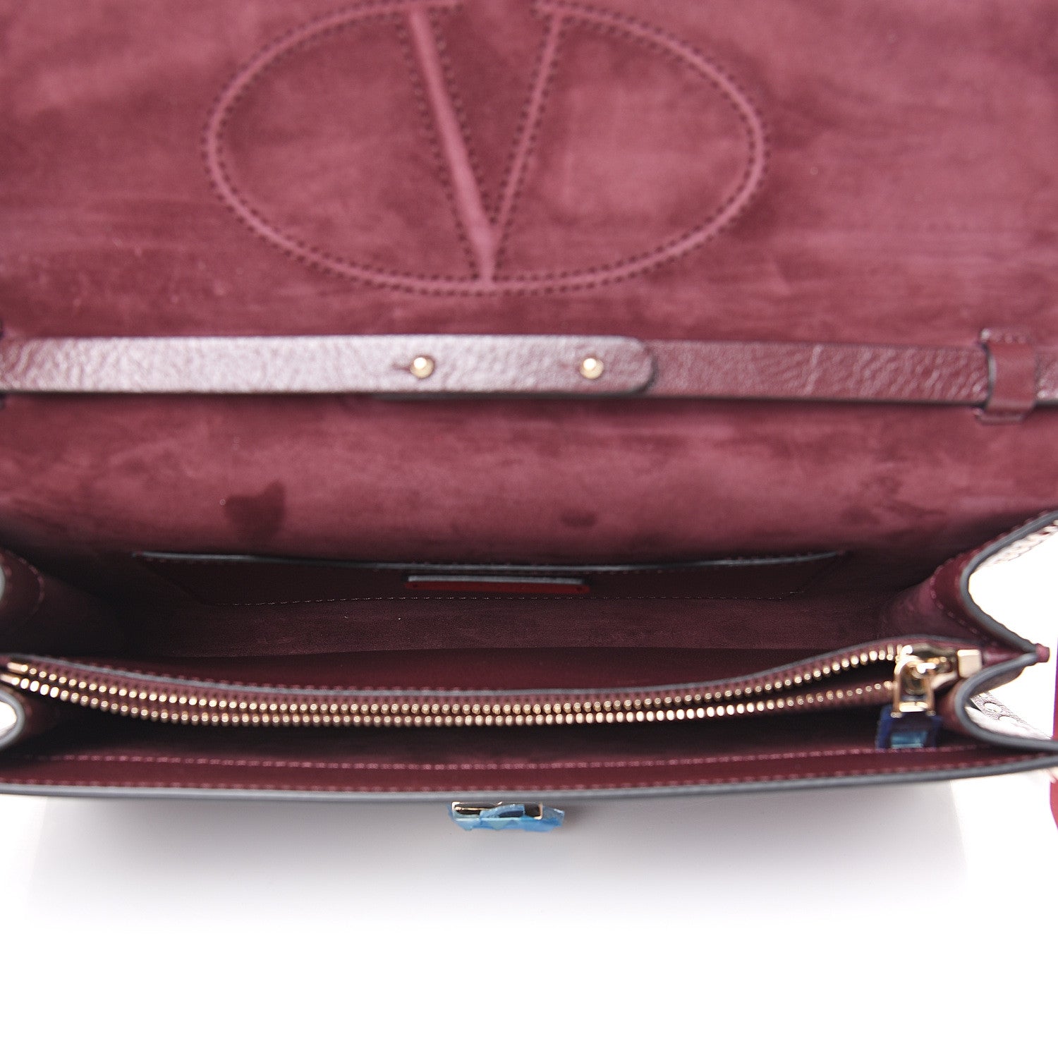 Valentino Garavani Vitello Rockstud No Limit Shoulder Bag Rubin 4 of 10